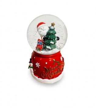 ORTA BOY IŞIKLI MÜZİKLİ NOEL BABALI KAR KÜRESİ