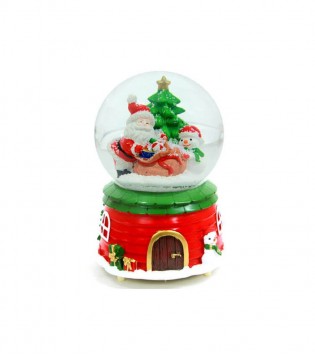 ORTA BOY IŞIKLI MÜZİKLİ NOEL BABALI KAR KÜRESİ