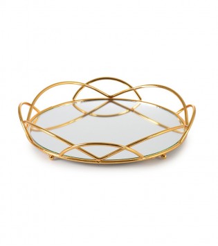 PAPATYA 31 CM AYNALI GOLD TEPSİ