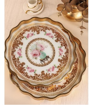 ROYAL CHARME-SARİSSA 2 Lİ DEKORATİF TEPSİ