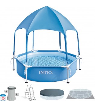 Intex 28209 Gölgelikli Metal Çerçeve Havuz 183 cm Intex 28209 Gölgelikli Metal Çerçeve Havuz 183 cm