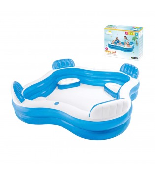 Intex 56475 Şeffaf Koltuklu Aile Boyu 2 Bölme Havuz 229 cm