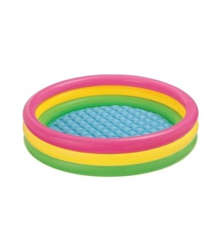 Intex 57412 Renkli Şişme Taban 3 Bölme Havuz 114 cm