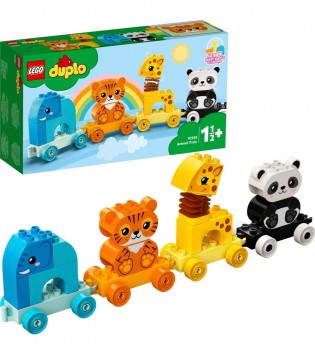 LEGO DUPLO İlk Hayvan Trenim 10955 Fil, Kaplan, Zürafa ve Panda İçeren Küçük Çoc