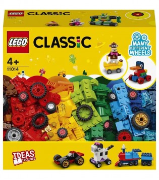 LEGO Classic Yapım Parçaları ve Tekerlekler 11014 Genç Zihinleri Harekete Geçire