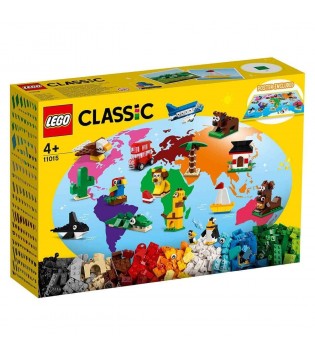 LEGO® Classic Dünya Turu 11015 Yapım Seti; Yaratıcı Oyunlar için Çocuklara 15 Ya