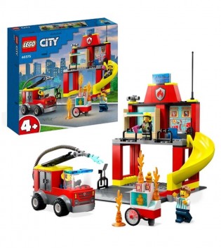 LEGO® City İtfaiye Merkezi ve İtfaiye Kamyonu 60375 Oyuncak Yapım Seti (153 Parç
