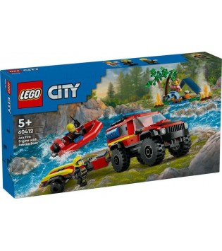 Lego 4X4 İtfaiye Aracı Tekneli 60412