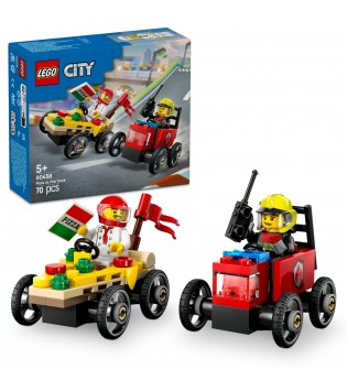 Lego Pizza Arabası İtfaiyeye Karşı Yarış 60458