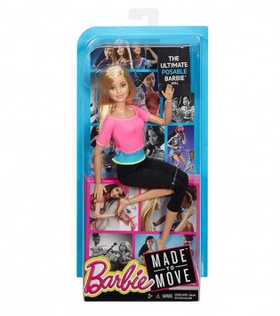 Barbie Sonsuz Hareket Bebeği, Sarışın - Siyah Taytlı