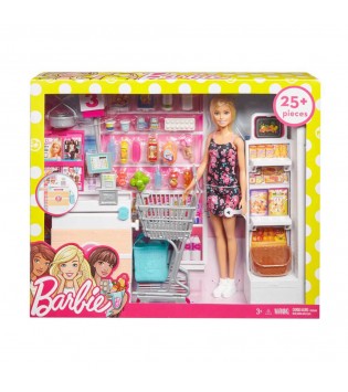 Barbie Süpermarkette Oyun Seti