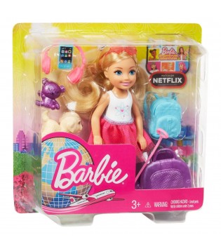 Barbie Seyahatte Chelsea Bebek ve Aksesuarları