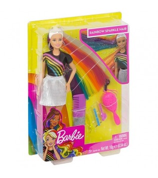 Barbie Gökkuşağı Renkli Saçlar Bebeği