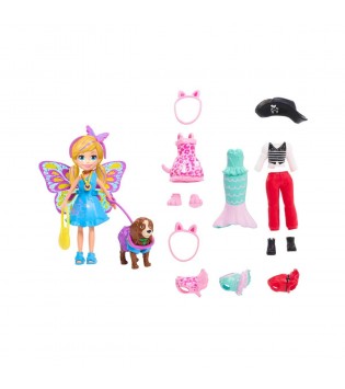 Polly Pocket ve Hayvan Dostu Kostüm Giyiyor Oyun Seti