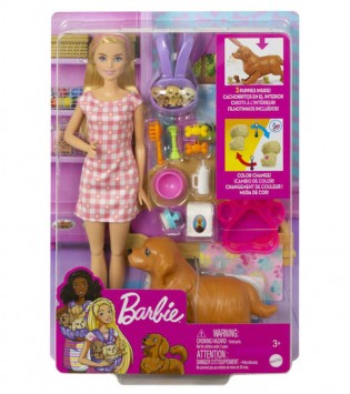 Barbie® ve Yeni Doğan Köpekler Oyun Seti