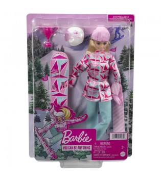 Barbie  Snowboard Sporcusu Bebek