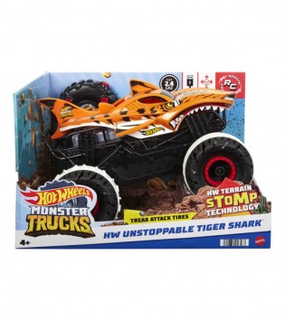 Hot Wheels R/C Monster Trucks Durdurulamaz Tiger Shark 1:15 Mass