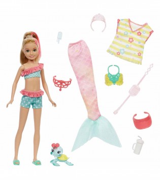 BARBIE'NİN KIZ KARDEŞLERİ DENİZ KIZI OLUYOR OYUN SETLERİ (HHG55) (NET(KMP.))