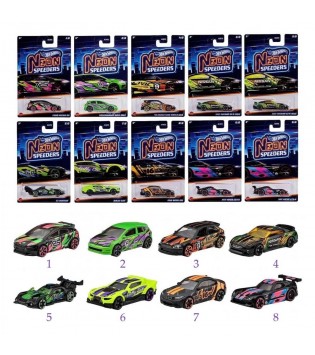 Hot Wheels® Neon Yarışlar Temalı Arabalar