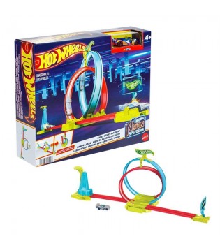 Hot Wheels Neon Yarışlar Çifte Çemberde Yarış Seti