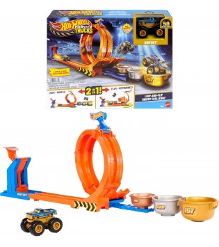 HOT WHEELS MONSTER TRUCKS DÖNGÜ VE TAKLA BİGFOOT OYUN PARKURU