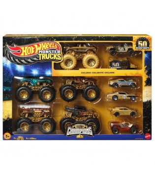 Hot Wheels® Monster Trucks Bigfoot Trophy Şampiyonları Araba ve Kamyon Çoklu Ara