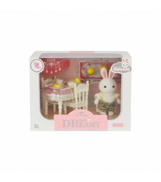 BAY DREAMY MİNİ TAVŞAN- AKSESUARLI YEMEK MASASI SE 6621-3