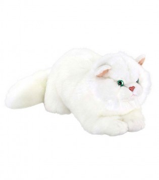 34 cm Yatan Beyaz Kedi