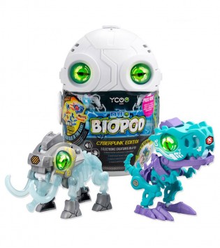 Biopod Cyberpunk İkili  Dinozor Robot 8'li Display Asorti