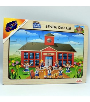 AHŞAP EĞİTİCİ PUZZLE BENİM OKULUM