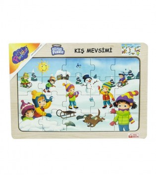 AHŞAP EĞİTİCİ PUZZLE KIŞ MEVSİMİ