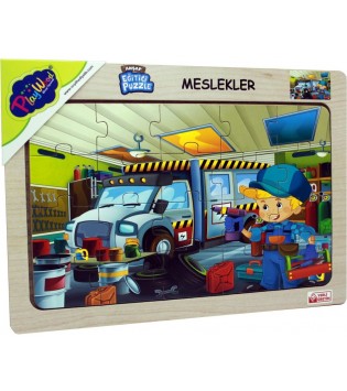 AHŞAP EĞİTİCİ PUZZLE MESLEKLER