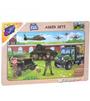 AHŞAP EĞİTİCİ PUZZLE ASKER SETİ