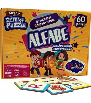 AHŞAP EĞİTİCİ PUZZLE ALFABE