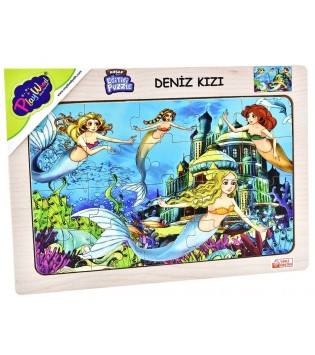 AHŞAP EĞİTİCİ PUZZLE DENİZ KIZI