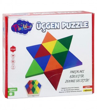 KUTUDA 24 PARÇA AHŞAP ÜÇGEN PUZZLE