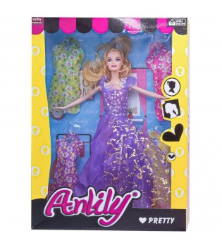 02251 CINDY DOLL 4 YEDEK ELBİSELİ BEBEK*36