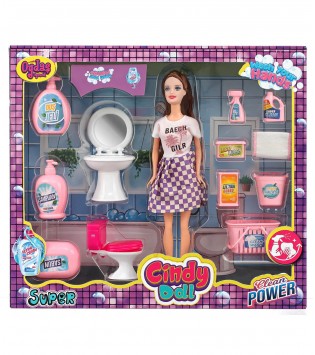 02452 CINDY DOLL LAVABO VE TEMIZLIK SET BEBEK*12*