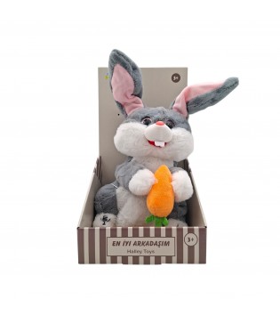 28 CM MÜZKLİ HAREKETLİ HAVUÇLU TAVŞAN 28 CM MÜZKLİ HAREKETLİ HAVUÇLU TAVŞAN