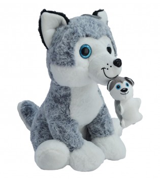 35 CM SESLİ YAVRULU KÖPEK