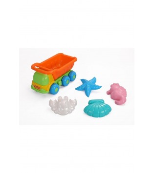 Set No:638: Keşa, damperli kamyon +  Kalıplar (yengeç No:2 + denizatı + deniz yı