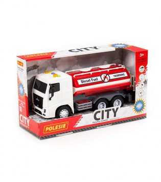 City-2 Sürtmeli V2 Tanker (ışıklı ve sesli) (beyaz kabin) (kutuda)