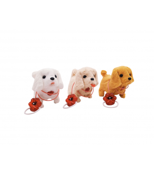 İPLİ YÜRÜYEN PELUŞ KÖPEK 
