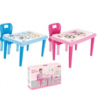 MODERN ÇALIŞMA MASASI (MAVİ-PEMBE)