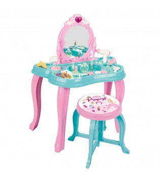 SİHİRLİ KELEBEK MAKYAJ MASASI (PEMBE-MOR ) (25 AKSESUAR )