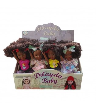Seher 24 Cm Kıvırcık Saçlı Koyu Tenli Bebek Seher 24 Cm Kıvırcık Saçlı Koyu Tenli Bebek