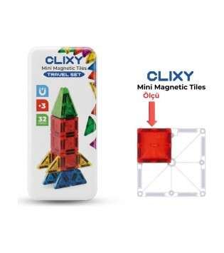 CLIXY - 32 PARÇA MİNİ MANYETİK BLOKLAR TRAVEL SET CLIXY - 32 PARÇA MİNİ MANYETİK BLOKLAR TRAVEL SET