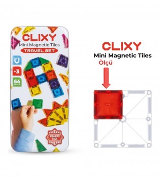 CLIXY - 64 PARÇA ADVANCE PACK MİNİ MANYETİK BLOKLAR TRAVEL SET CLIXY - 64 PARÇA ADVANCE PACK MİNİ MANYETİK BLOKLAR TRAVEL SET