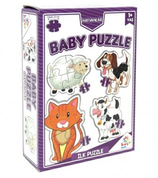 BABY PUZZLE HAYVANLAR MOR KUTU