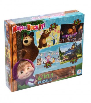 MAŞA İLE KOCA AYI 4 İN 1 PUZZLE